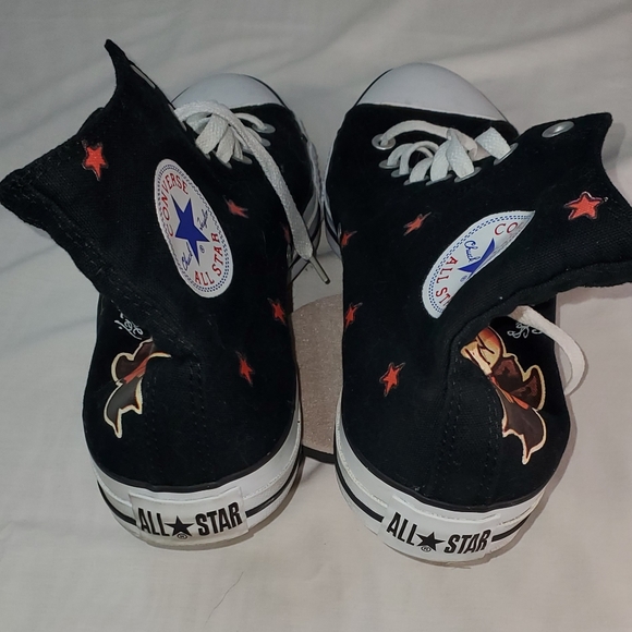 Black canvas Sailor Jerry "Lucky" Converse high-tops size 12 - Picture 4 of 5